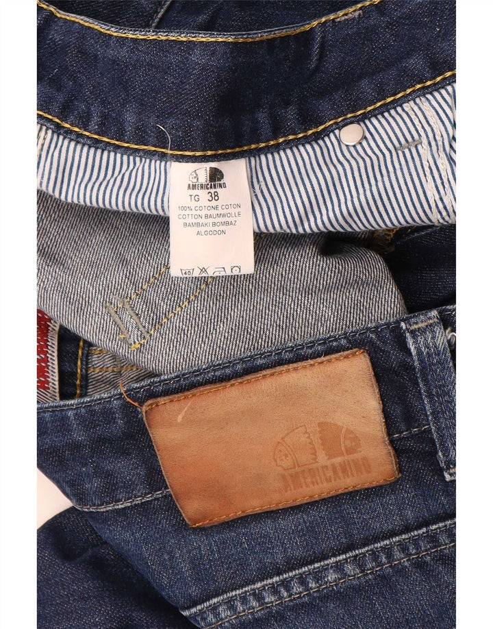 Americanino Herren Straight Jeans W38 L34 Blaue Baumwolle