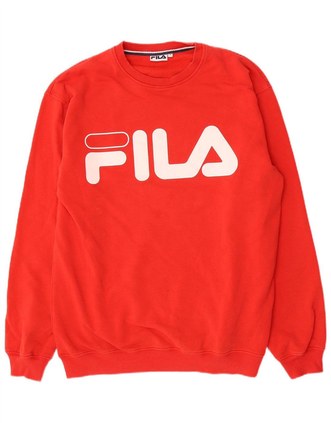 Fila Herren Grafik-Sweatshirt-Pullover aus mittelroter Baumwolle