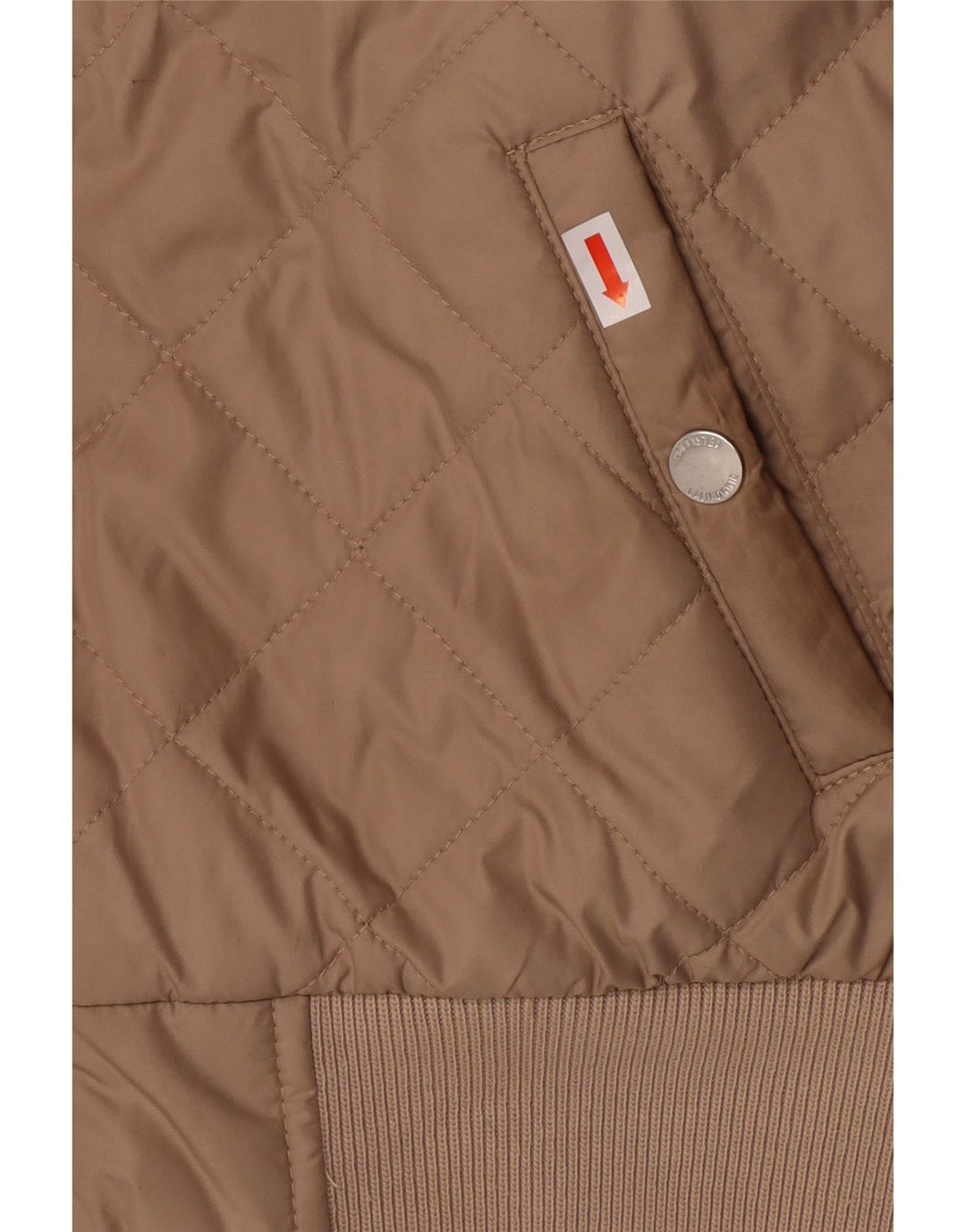 HOLLISTER Damen Steppjacke mit Kapuze UK 10 Small Beige Polyester