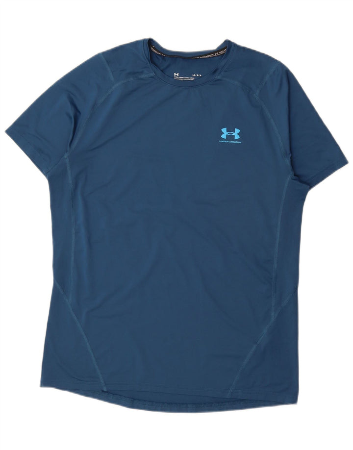 Under Armour Herren Heat Gear T-Shirt Top Large Blau