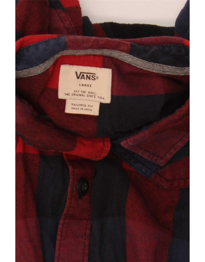 Vans Tailored Fit Tailored Fit Flanellhemd für Herren, groß, rot kariert