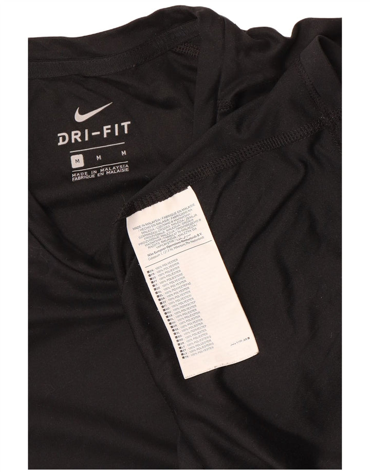 Nike Herren Dri Fit T-Shirt Top Medium Schwarz Polyester