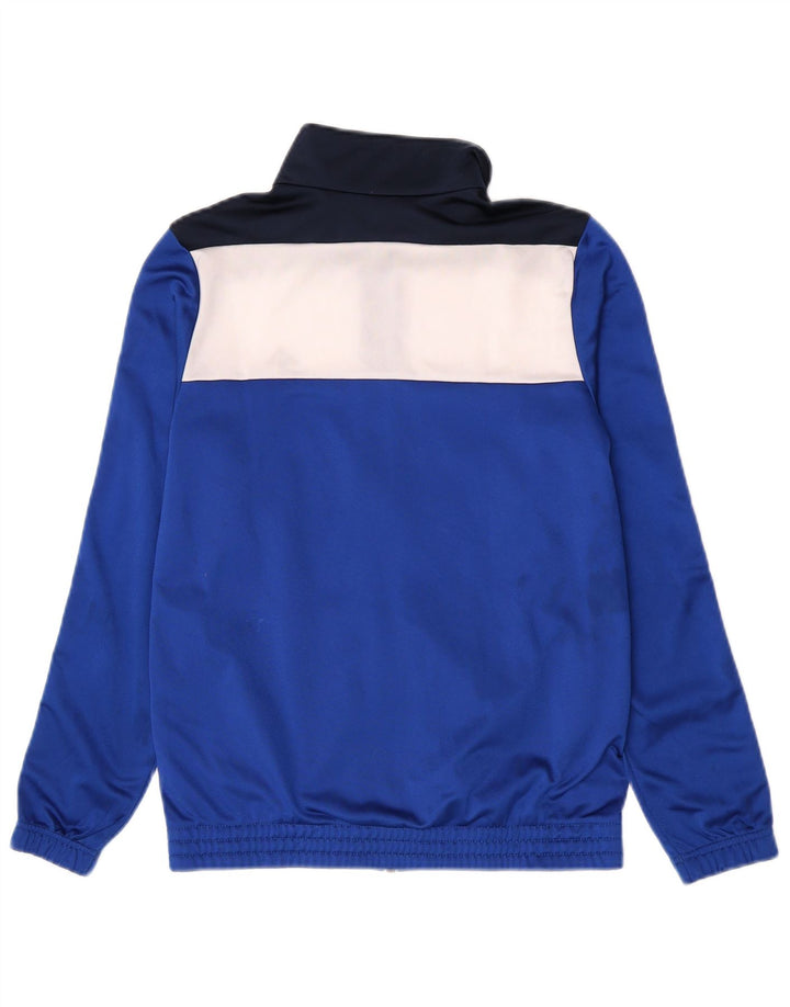 Adidas Jungen-Trainingsanzug-Top-Jacke, 13–14 Jahre, blaues Colourblock-Polyester