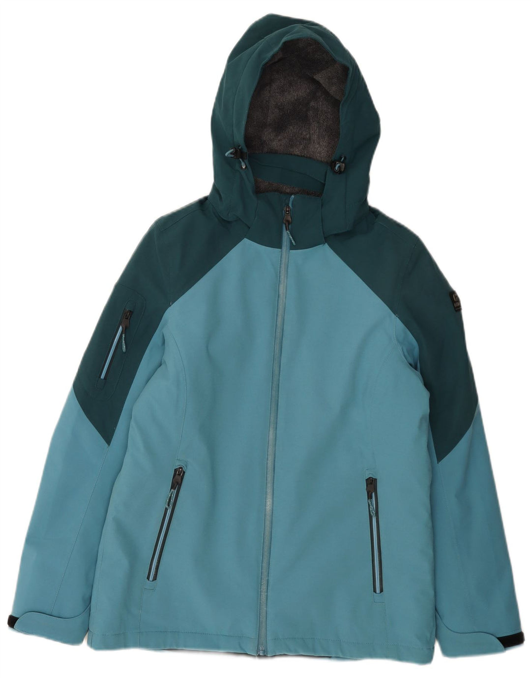 Killtec Damen-Windbreakerjacke mit Kapuze, EU 38, Mittelblau, Farbblock