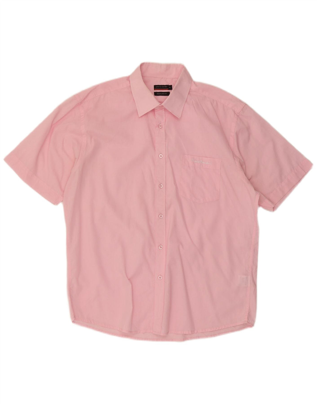 Pierre Cardin Herren-Hemd, kurzärmelig, normale Passform, XL, rosa, Polyester