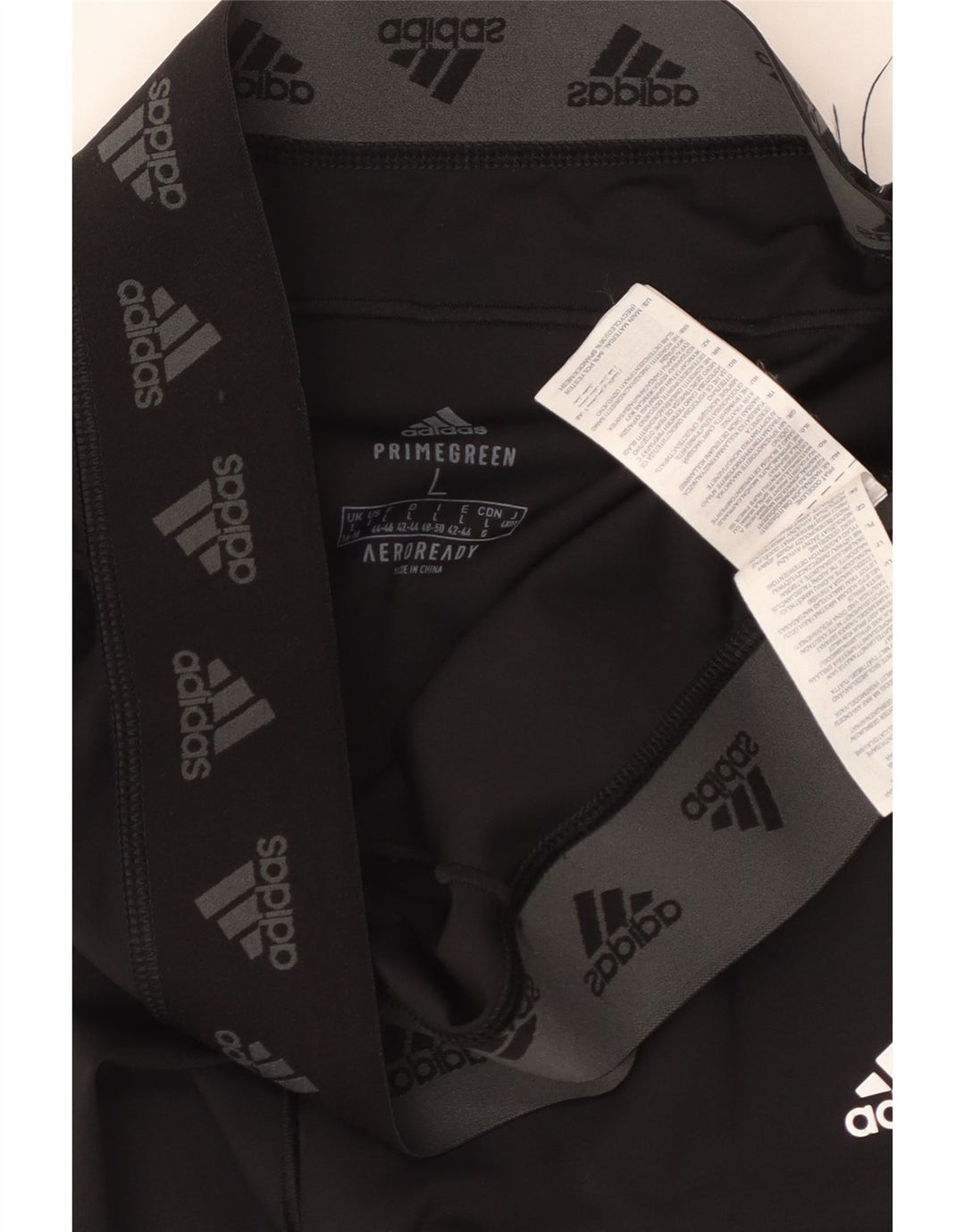 Adidas Damen Leggings UK 16/18 Large Schwarz Polyester