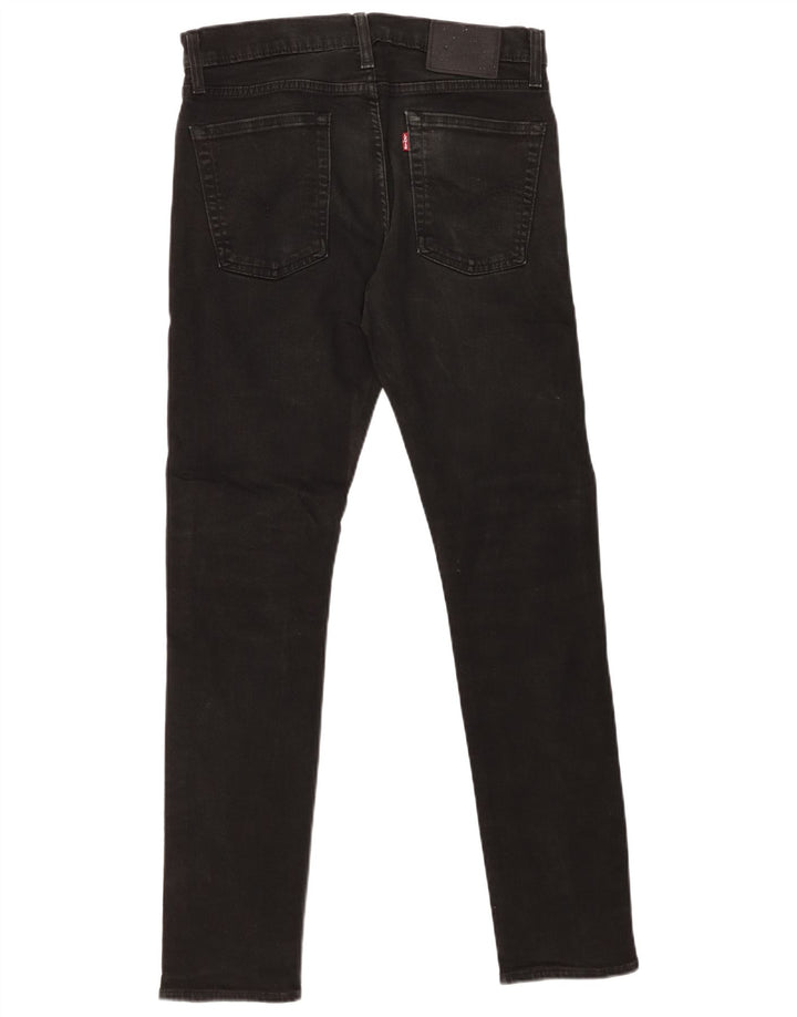 Levi's Herren 501 Slim Jeans W31 L32 schwarze Baumwolle