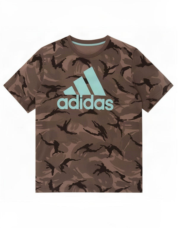 Adidas Herren Grafik T-Shirt Top XL Grau Camouflage Baumwolle