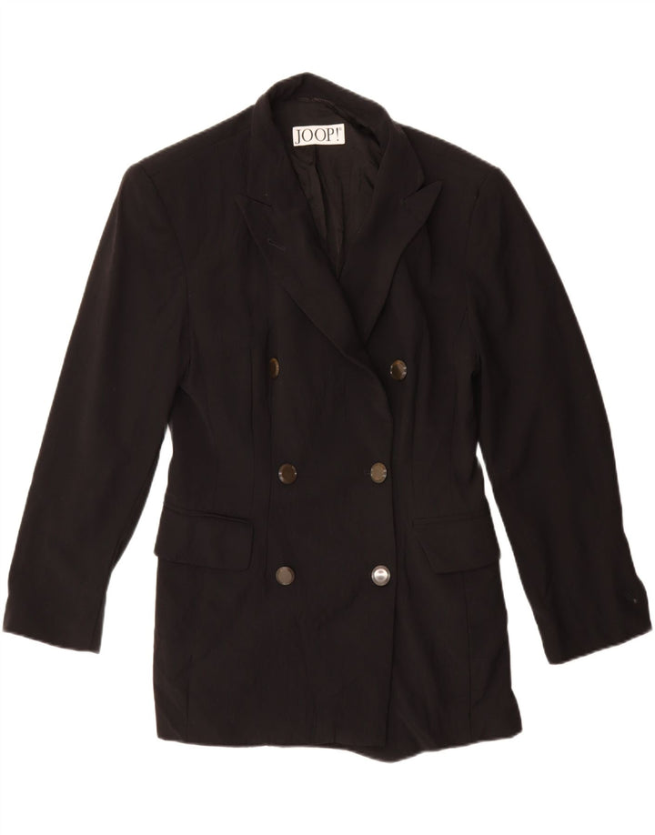 Joop Zweireihiger Damen-Blazer IT 42 Mittelschwarze Schurwolle