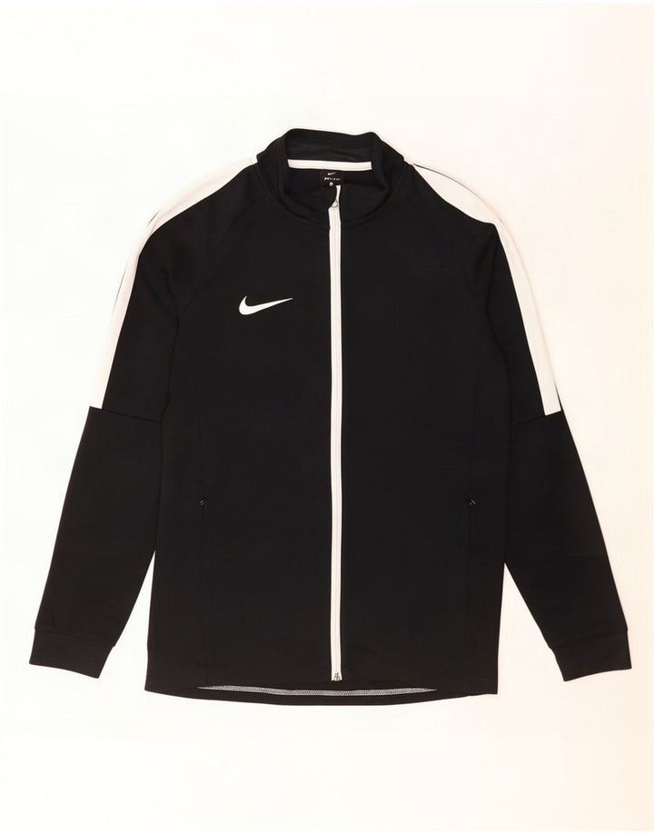 Nike Herren-Dri-Fit-Trainingsanzug-Top-Jacke, mittelschwarzes Farbblock-Polyester