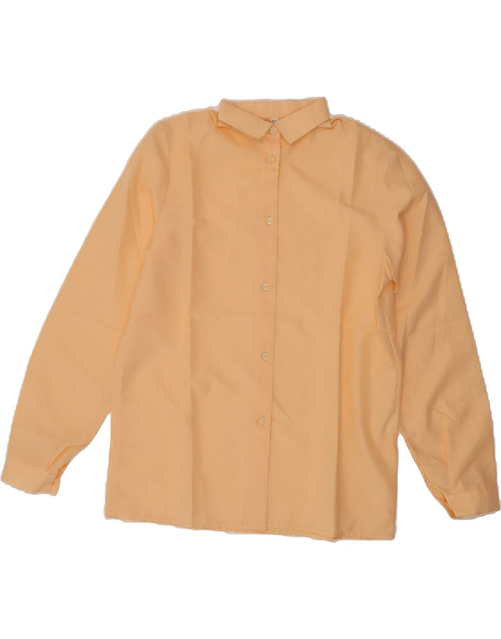 VINTAGE Womens Shirt Blouse EU 42 Large Orange Polyester Vintage Vintage and Second-Hand Vintage from Messina Hembry 