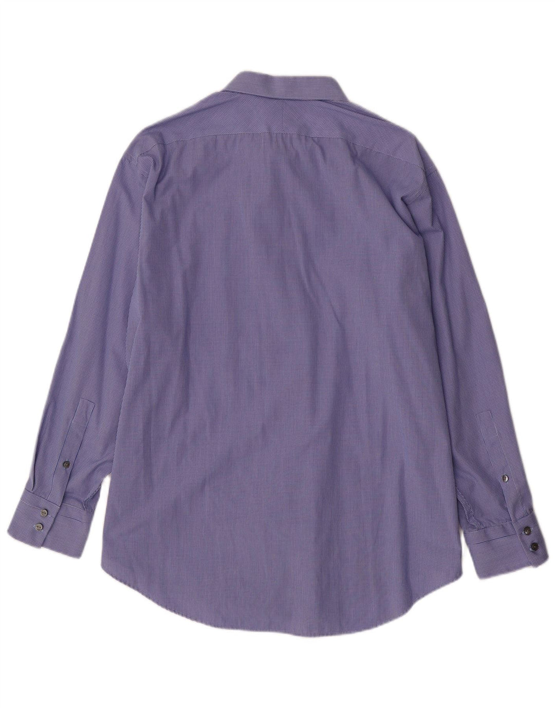 CALVIN KLEIN Herren-Slim-Fit-Hemd, Größe 17 1/2 XL, blau karierte Baumwolle