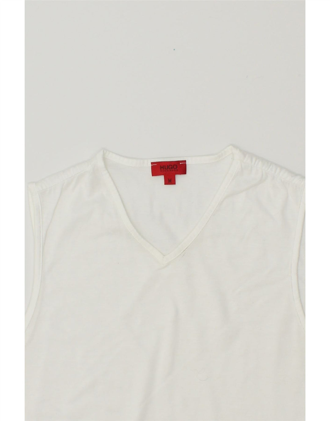 HUGO BOSS Womens Vest Top UK 12 Medium White Cotton Vintage Hugo Boss and Second-Hand Hugo Boss from Messina Hembry 