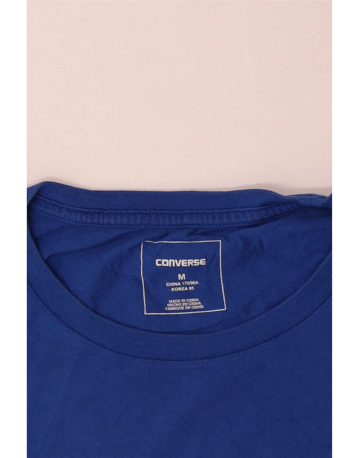 Converse Herren Grafik-T-Shirt-Oberteil aus mittelblauer Baumwolle