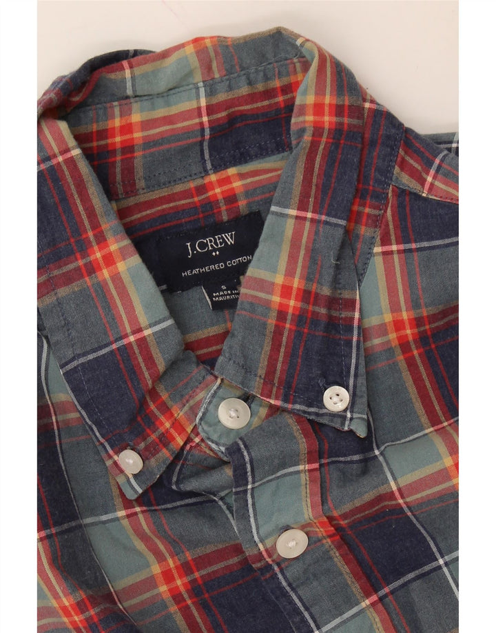 J. CREW Mens Shirt Small Navy Blue Check Cotton Vintage J. Crew and Second-Hand J. Crew from Messina Hembry 