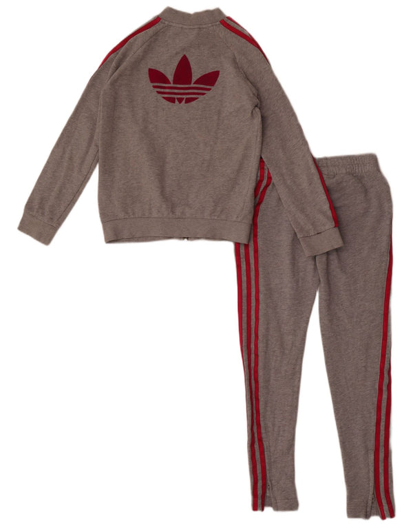 Adidas Mädchen Graphic Full Trainingsanzug 9–10 Jahre graue Baumwolle