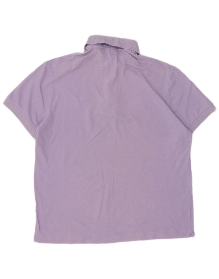 Lacoste Herren-Poloshirt, Größe 5, groß, lila Baumwolle