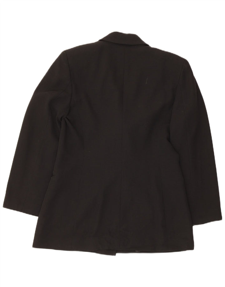 Luisa Spagnoli Damen Zweireihige Blazerjacke IT 44 Mittelschwarz