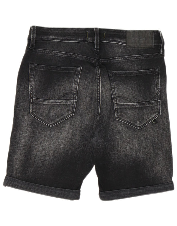Jack & Jones Herren Jeansshorts im Distressed-Look, Größe S, W29, Schwarz