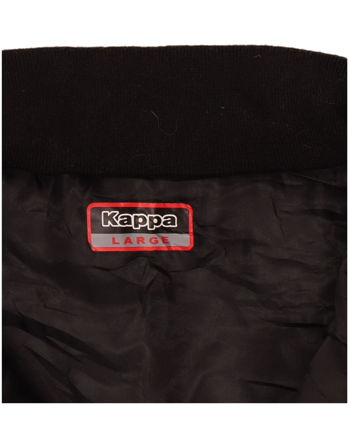 Kappa Herren Wattierte Weste UK 40 Large Schwarz Polyester