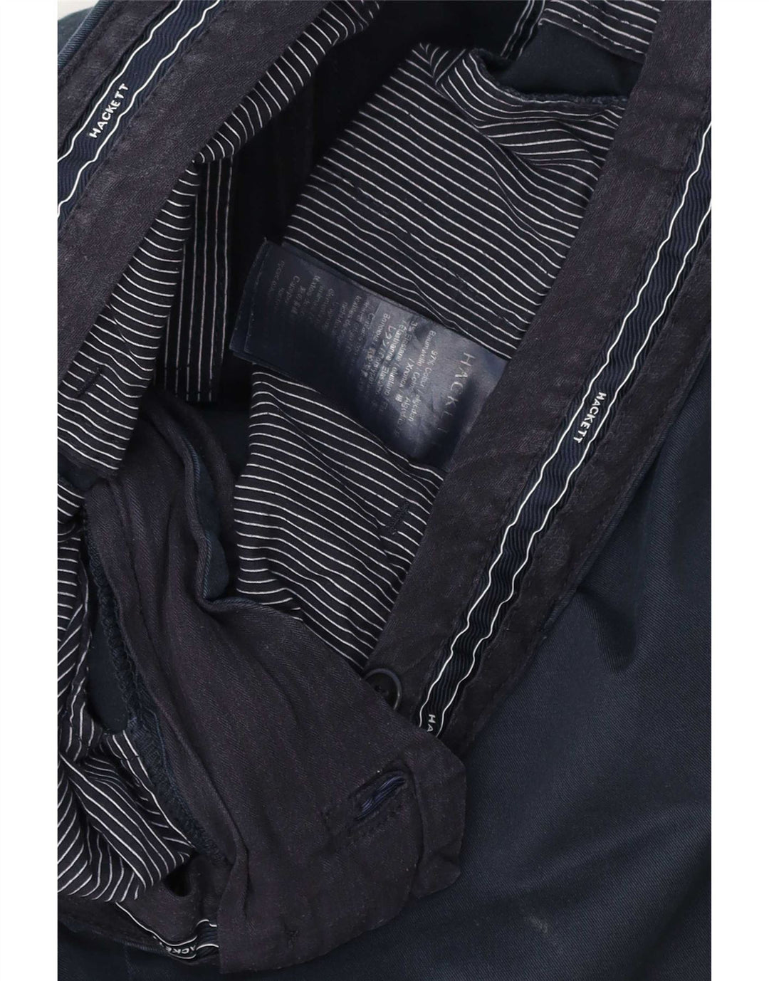 Gerade Chino-Hose für Herren von Hackett, Breite 34, Länge 32, Marineblau, Baumwolle