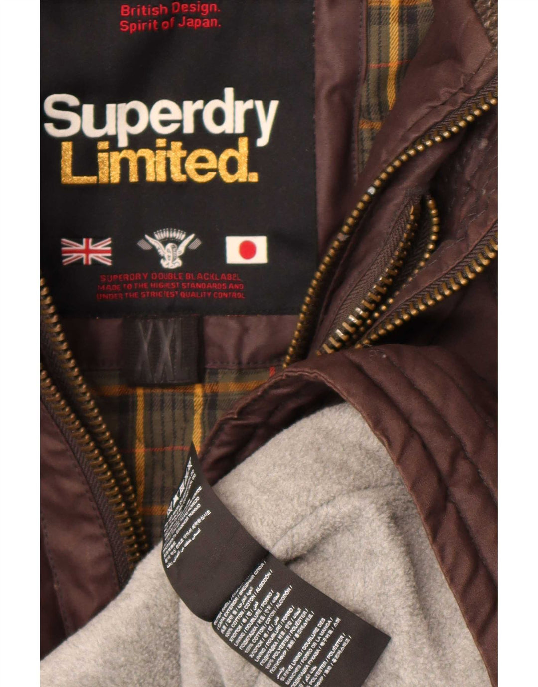 Superdry Herren-Parka mit Kapuze, reguläre Passform, 2XL, braune Baumwolle