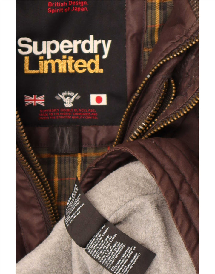 Superdry Herren-Parka mit Kapuze, reguläre Passform, 2XL, braune Baumwolle