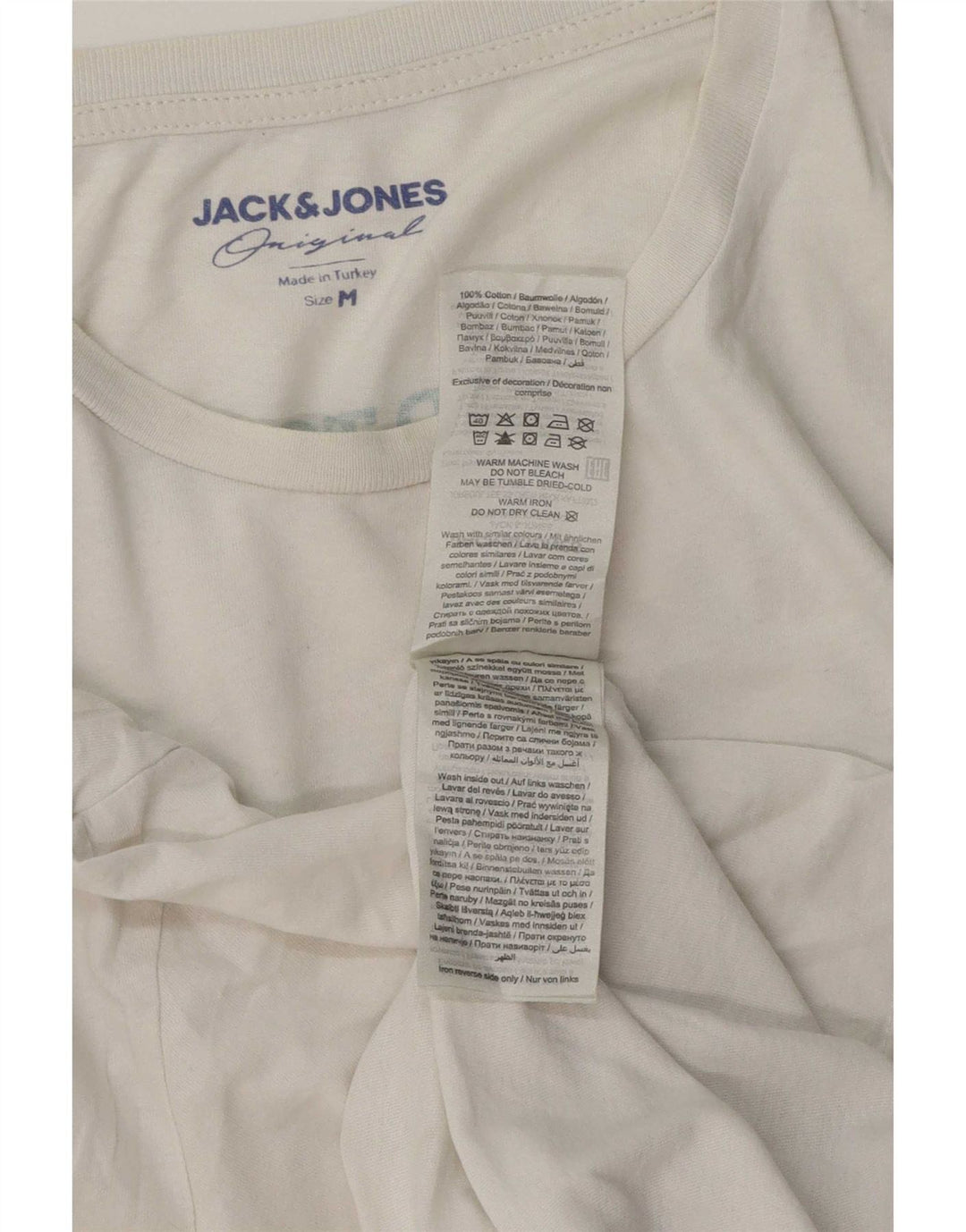 Jack & Jones Herren-T-Shirt mit Grafik, mittelweiße Baumwolle