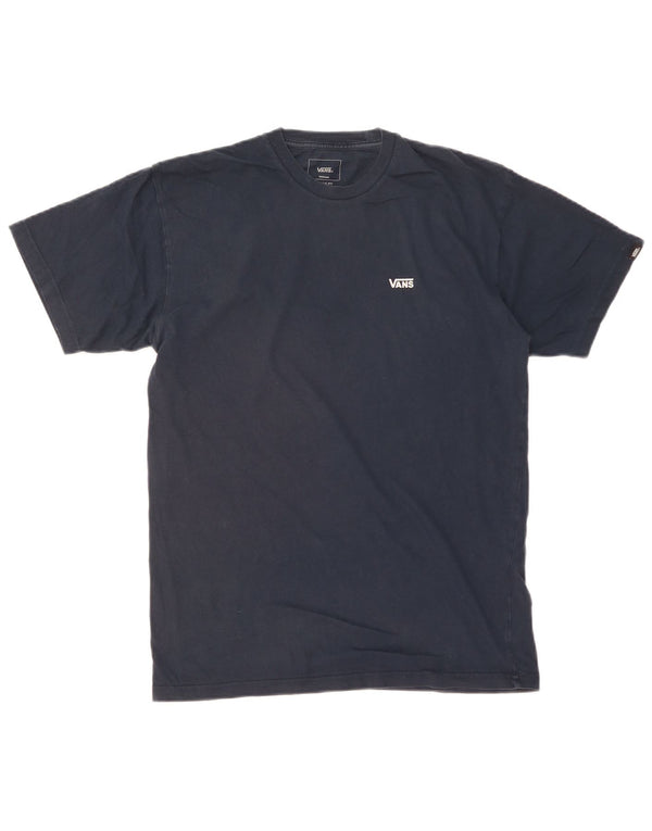 VANS Mens Classic Fit T-Shirt Top Medium Navy Blue Cotton