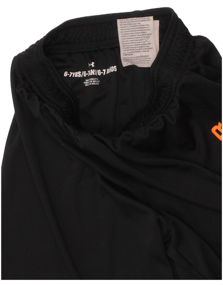Under Armour Jungen-Sportshorts mit Grafik, 6–7 Jahre, schwarzes Polyester