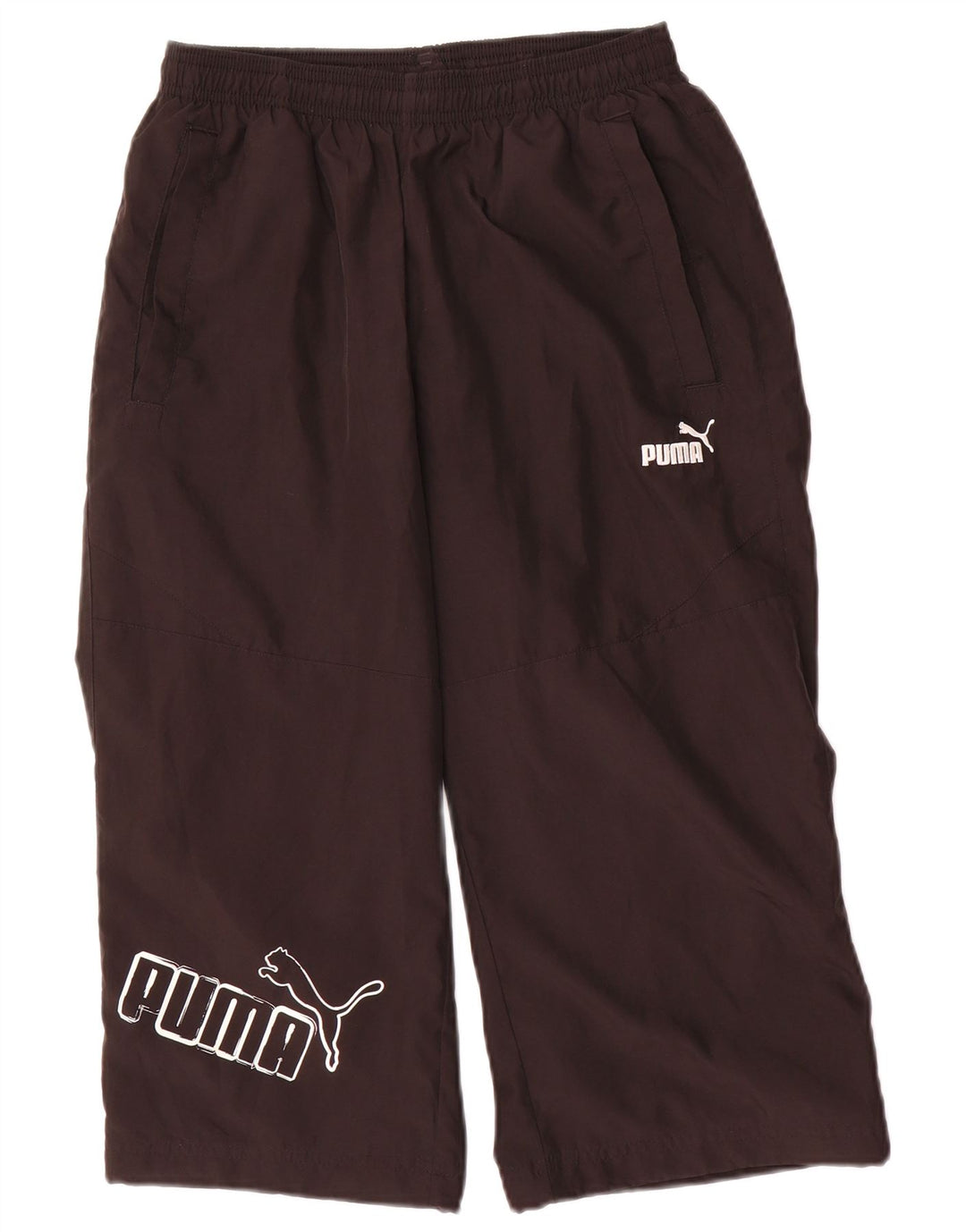 Puma Jungen Trainingshose mit Grafik, 13–14 Jahre, schwarzes Polyester