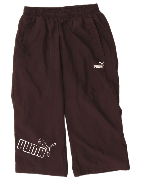 Puma Jungen Trainingshose mit Grafik, 13–14 Jahre, schwarzes Polyester