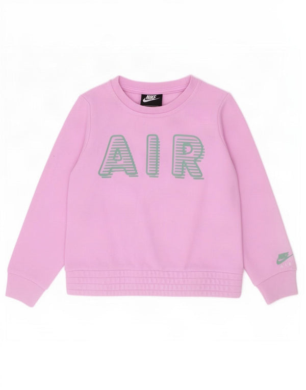 Nike Mädchen-Sweatshirt mit Grafik, 5–6 Jahre, mittelrosa, Baumwolle