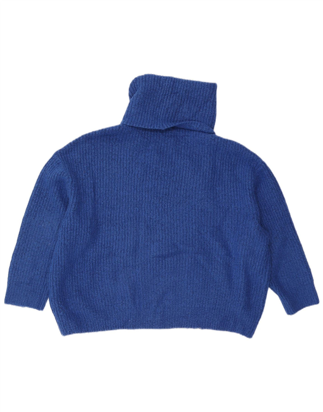 Zara Damen-Pullover mit Rollkragen, übergroß, Gr. 10, Small, Blau, Acryl