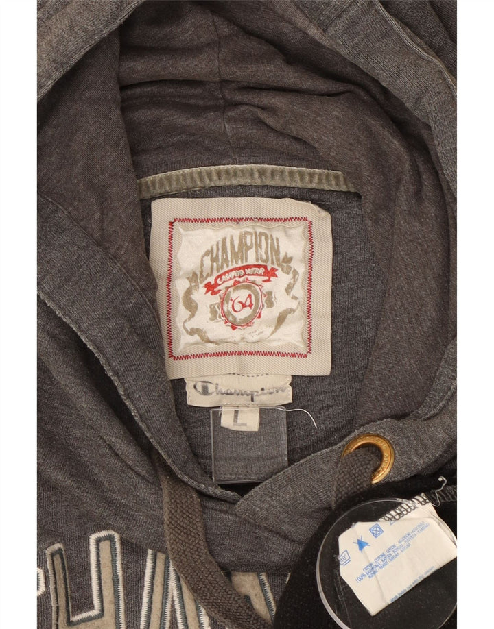 CHAMPION Damen-Kapuzenpullover mit Grafik, UK 16, Größe L, Grau, Baumwolle