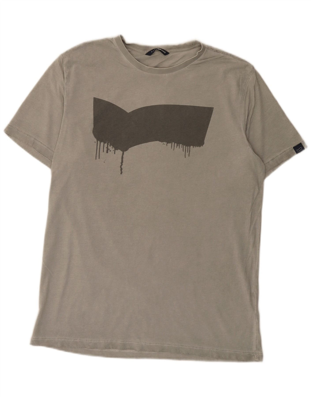 Gas Herren-T-Shirt mit Grafik, groß, graue Baumwolle