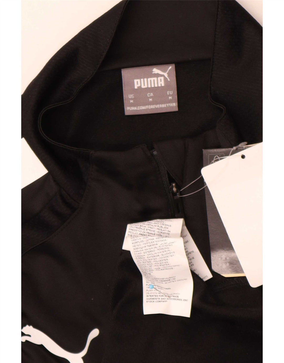 Puma Herren Graphic Top Langarm Medium Schwarz Sport