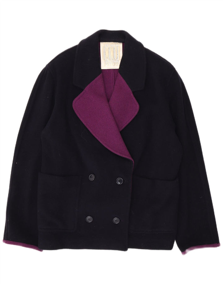 Ferre Damen Pea Coat UK 14 Large Marineblau