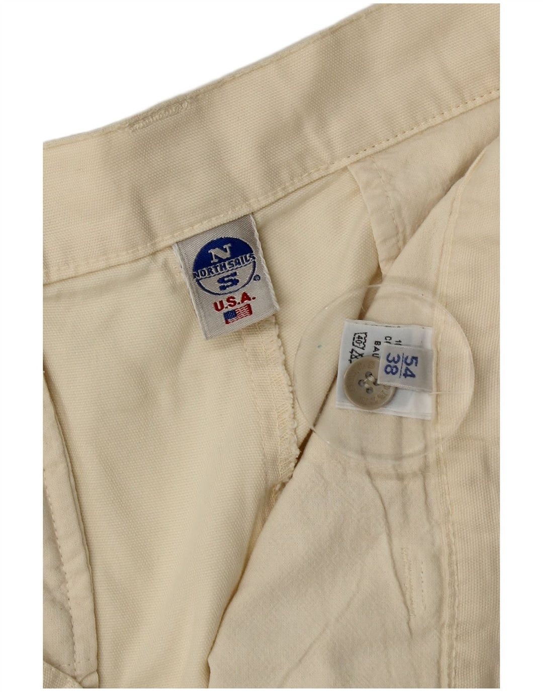 North Sails Herren Cargoshorts IT 54 2XL W38 Off White Baumwolle