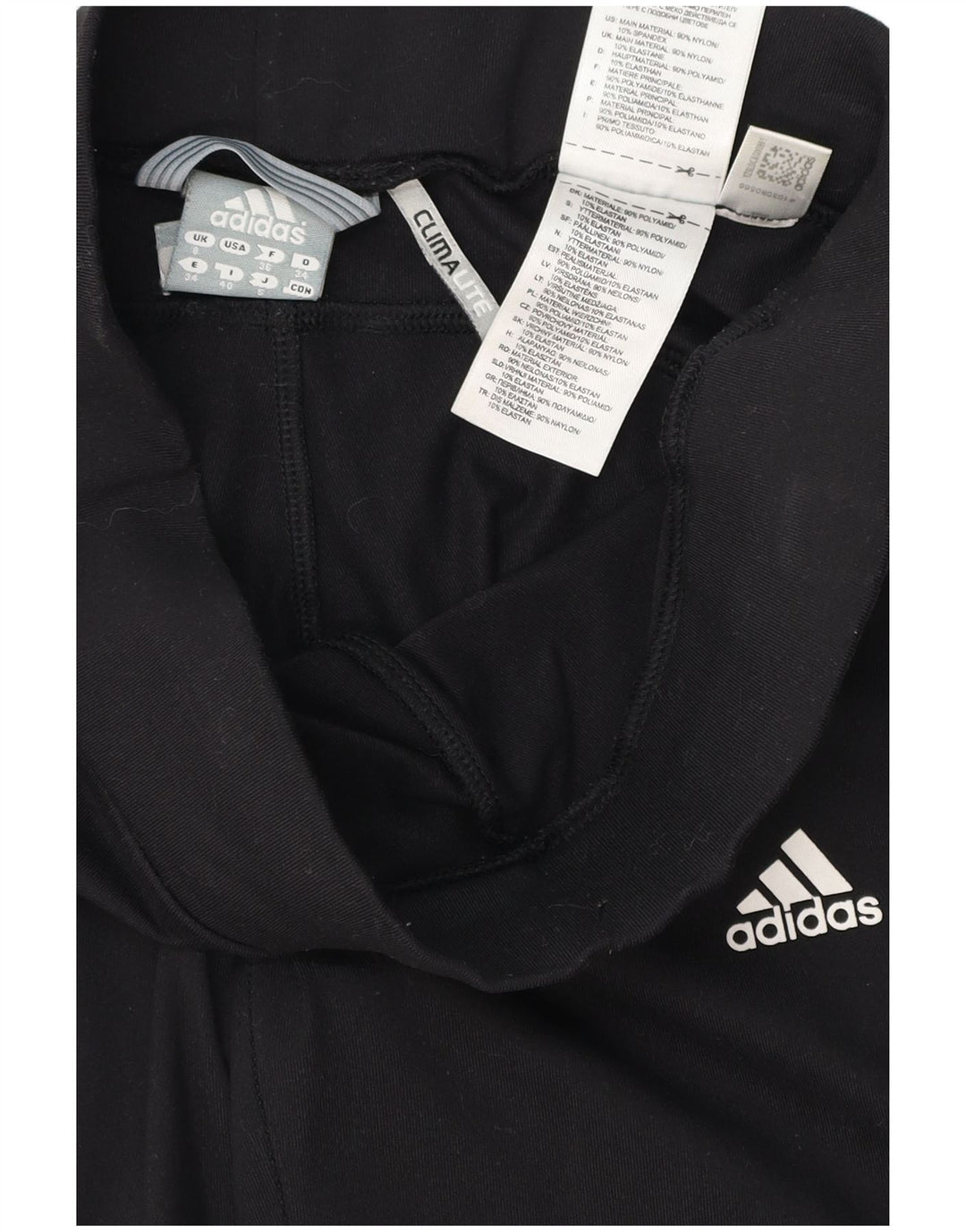 Adidas Damen Climalite Trainingshose UK 8 Small Schwarz Polyester