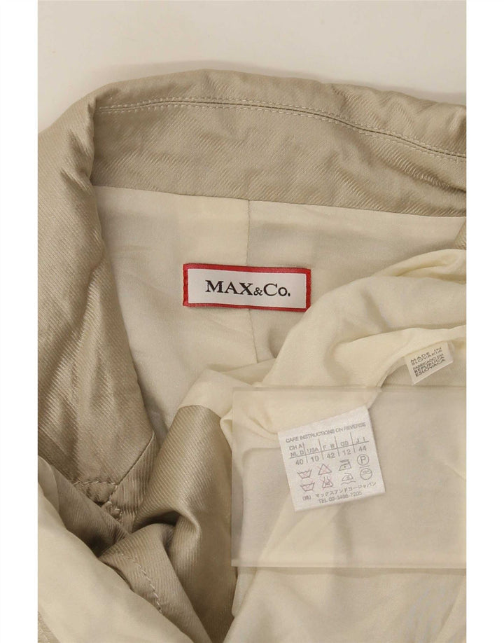 Max & Co. Damen Crop 2 Button Blazer Jacke UK 12 Medium Beige