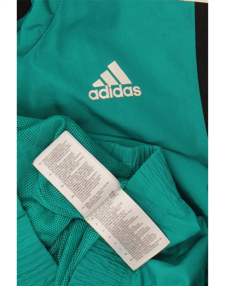 Adidas Herren Climalite-Trainingsanzug-Top-Jacke, groß, Türkis, Farbblock