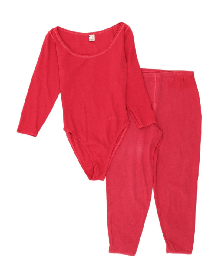 CHAMPION Womens 2 Piece Set UK 14 Medium Pink Cotton Vintage Champion and Second-Hand Champion from Messina Hembry 