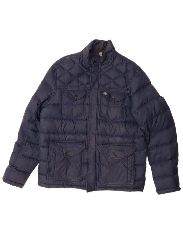 Timberland Herren Wattierte Jacke UK 40 Large Marineblaues Nylon