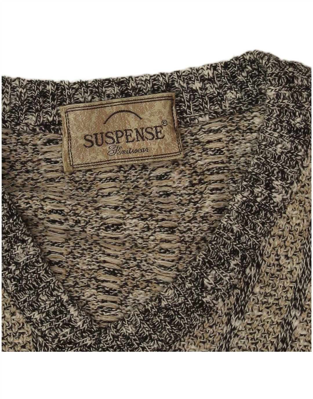 Suspense Herren-Pullover mit V-Ausschnitt, XL, blau gestreift