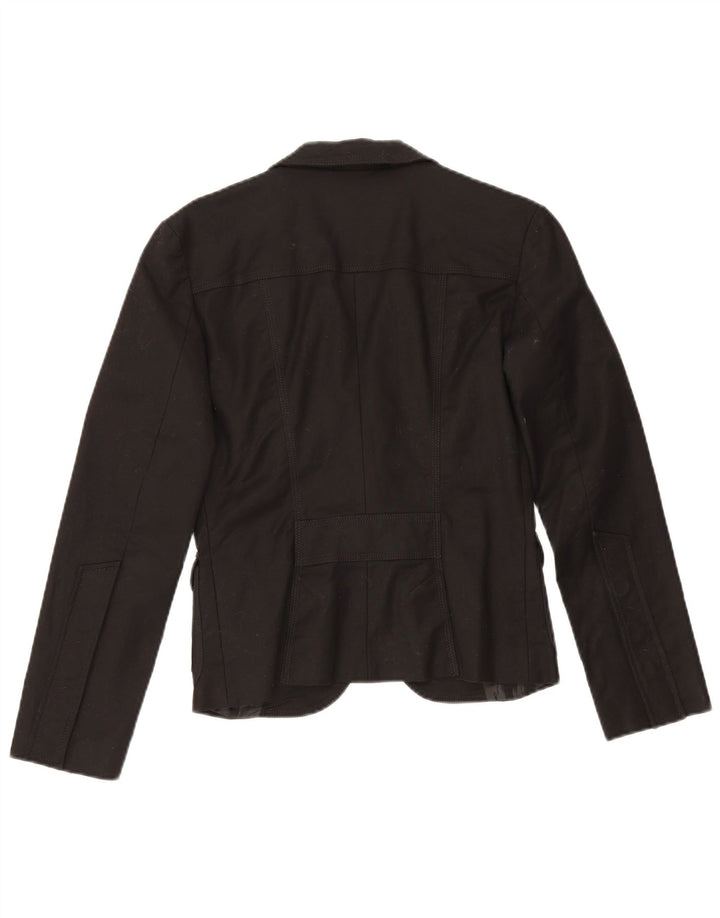 Zara Damen-Blazer mit 1 Knopf, Gr. 10, Größe S, Schwarz, Baumwolle