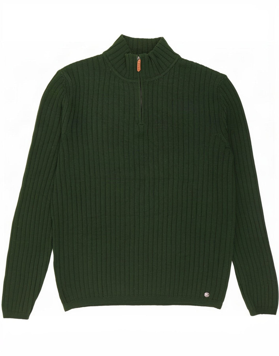 Rifle Herren-Pullover mit Reißverschluss am Hals, 3XL, Grün