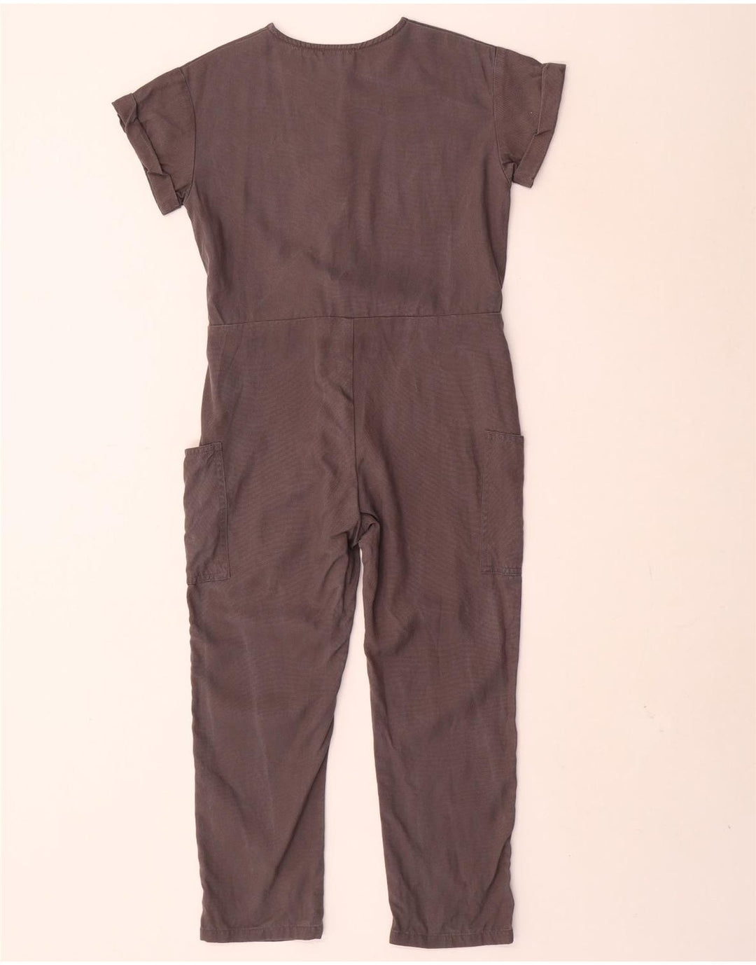 Benetton Mädchen-Overall, 7–8 Jahre, mittelgraues Lyocell
