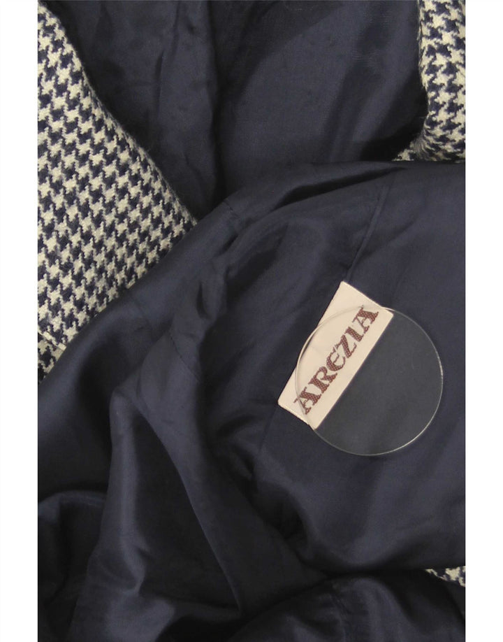 Arezia Damen Blazer Jacke IT 42 Mittel Marineblau Hahnentritt