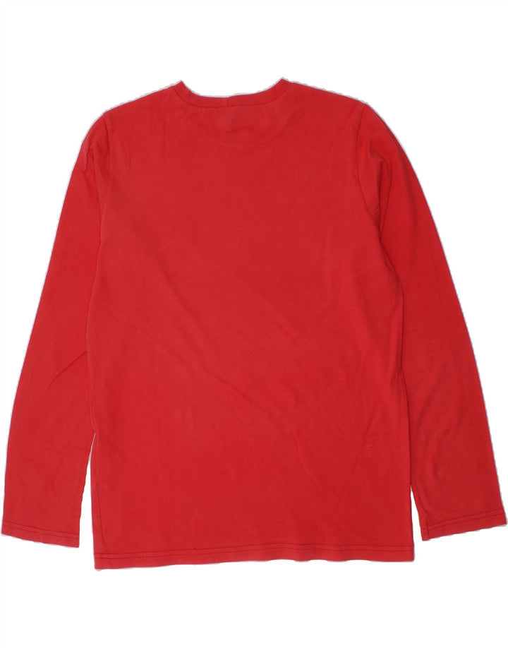 BENETTON Girls Graphic Top Long Sleeve 13-14 Years Red Vintage Benetton and Second-Hand Benetton from Messina Hembry 
